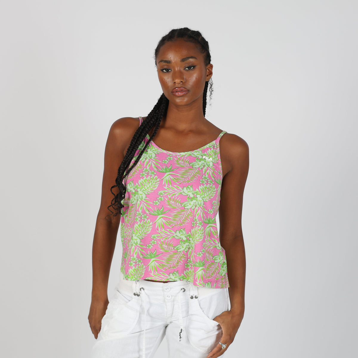 Baby Pink Y2K Fila Cami (M)