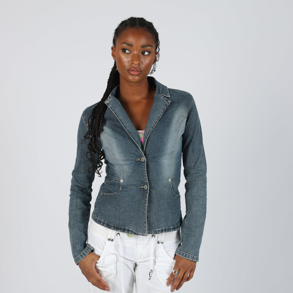 Blue Y2K Clockhouse Denim Jacket (S)