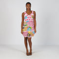 Baby Pink 90s Woven Mini Dress (S)