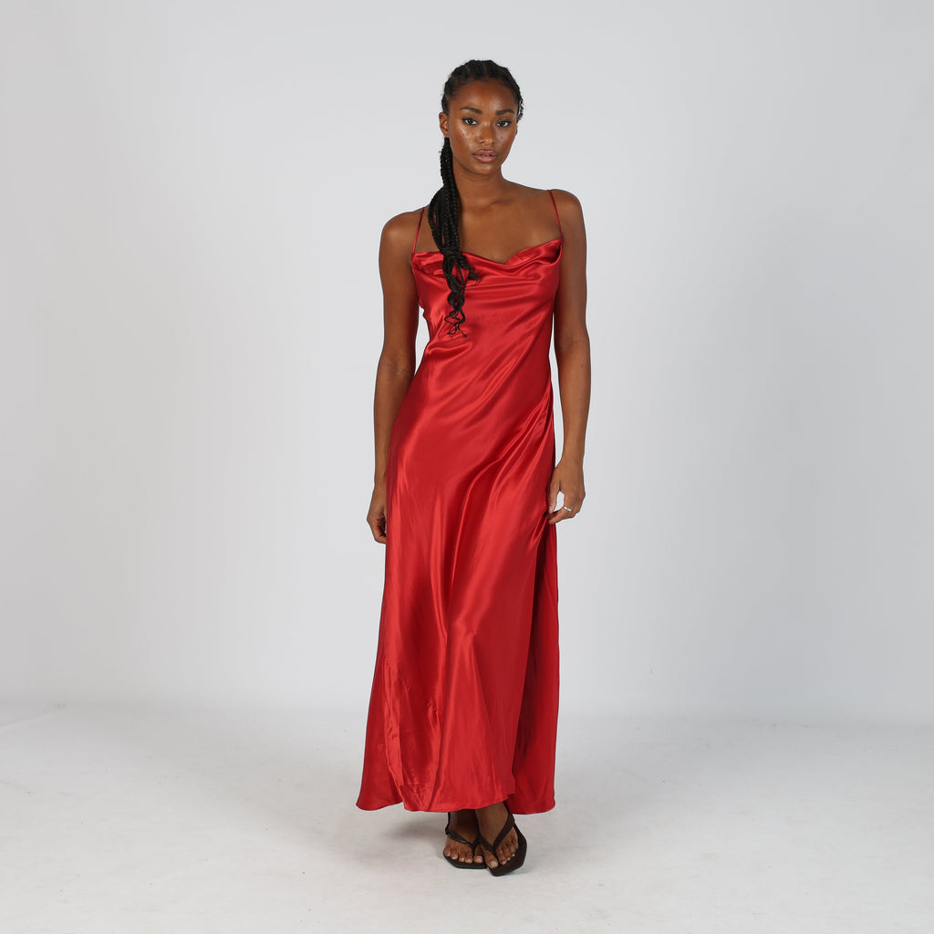 Red 90s Victoria's Secret Formal Dress (M)