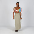 Beige 90s Store Jeans Woven Maxi Skirt (S)