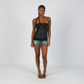 Blue 90s Miss Fang Denim Mini Skirt (S)