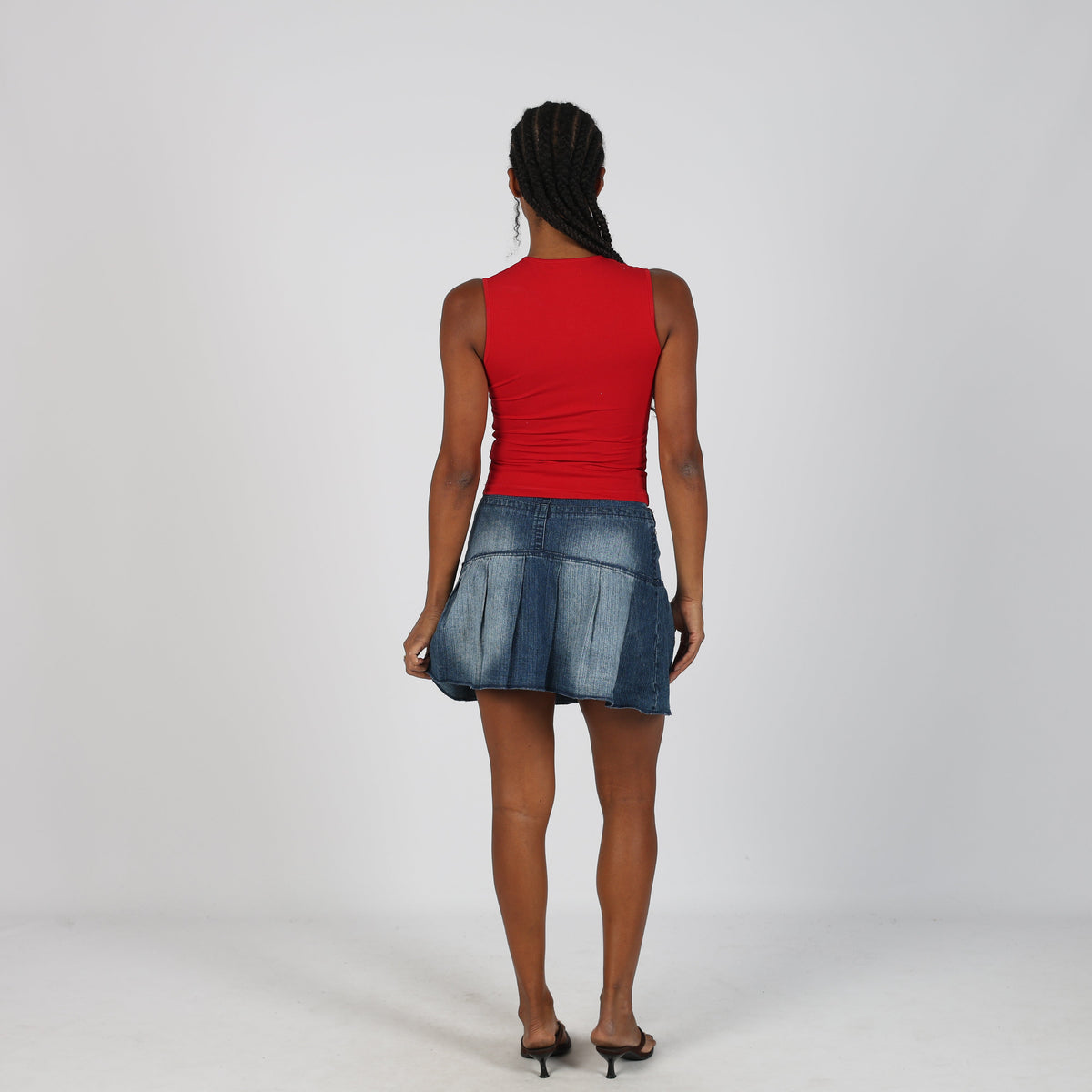 Blue Y2K Colours of the World Denim Mini Skirt (S)