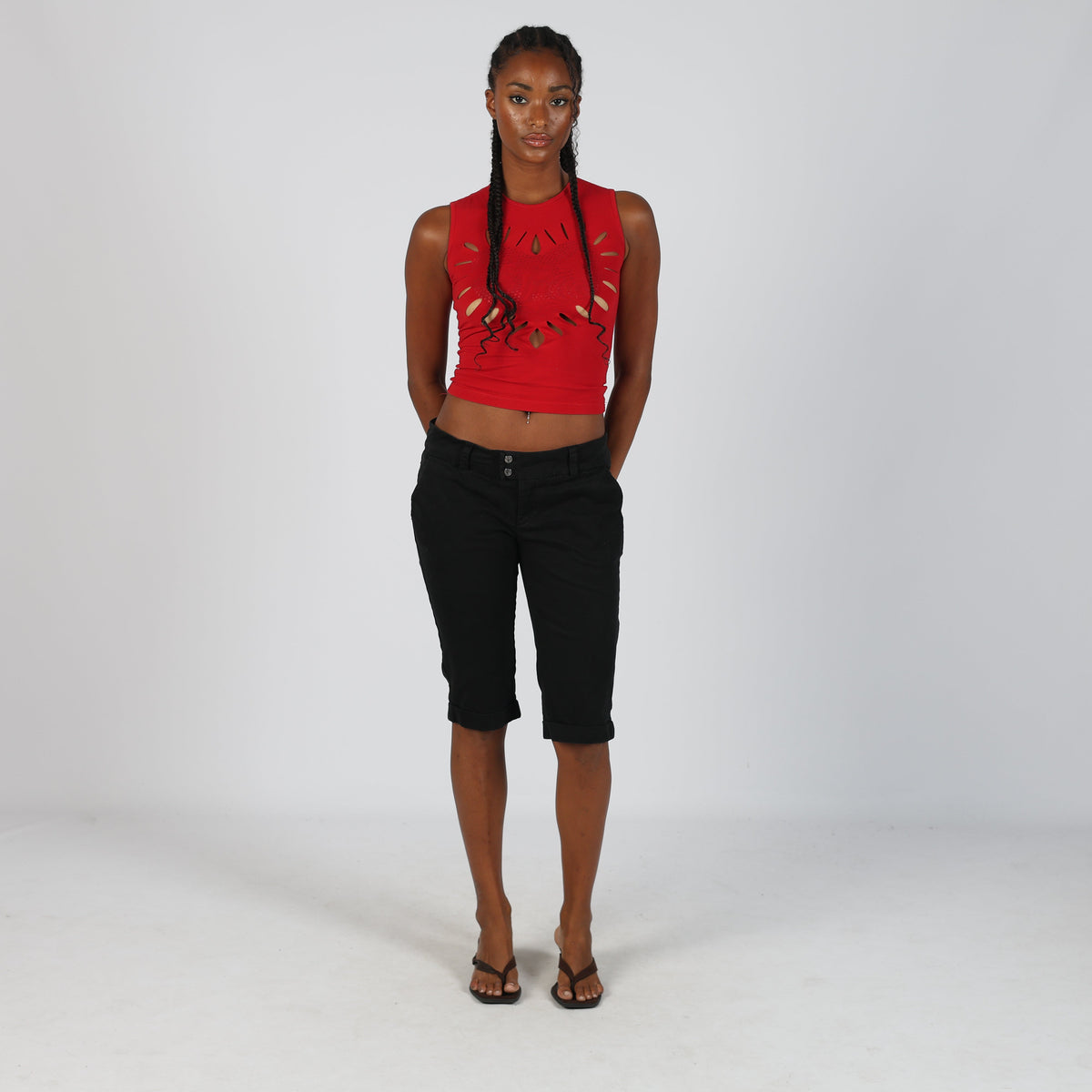 Black 90s Calvin Klein Capri Trouser (S)