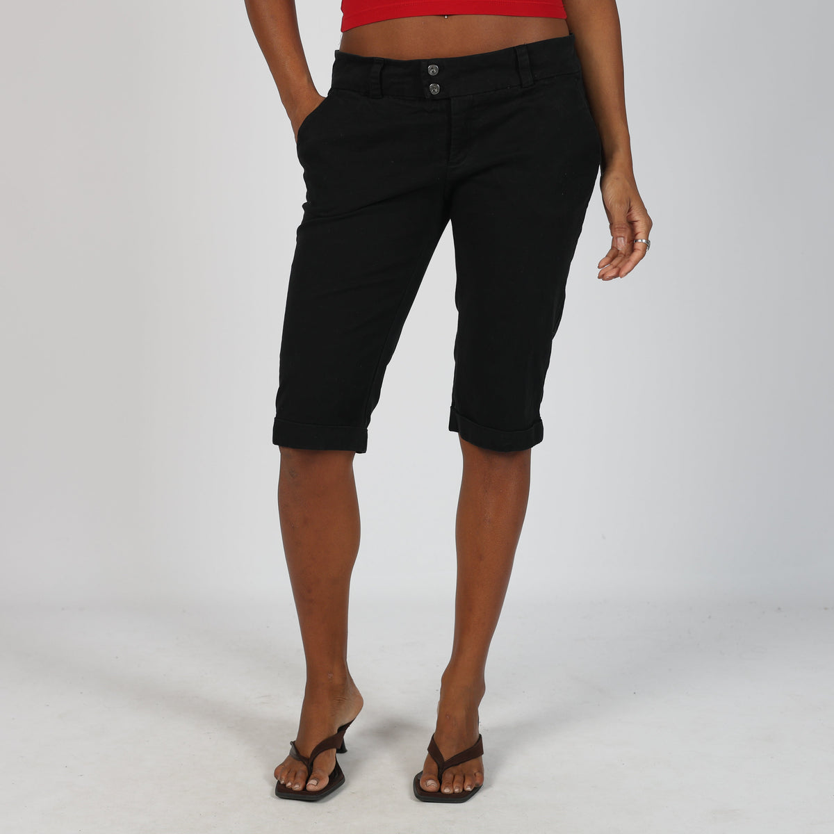 Black 90s Calvin Klein Capri Trouser (S)