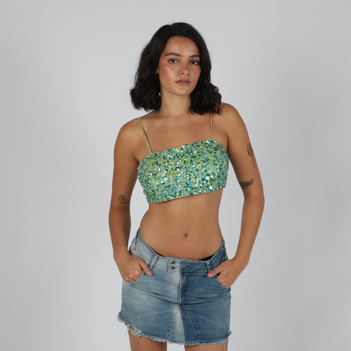 Light Green 90s Bagatelle Cami (S)
