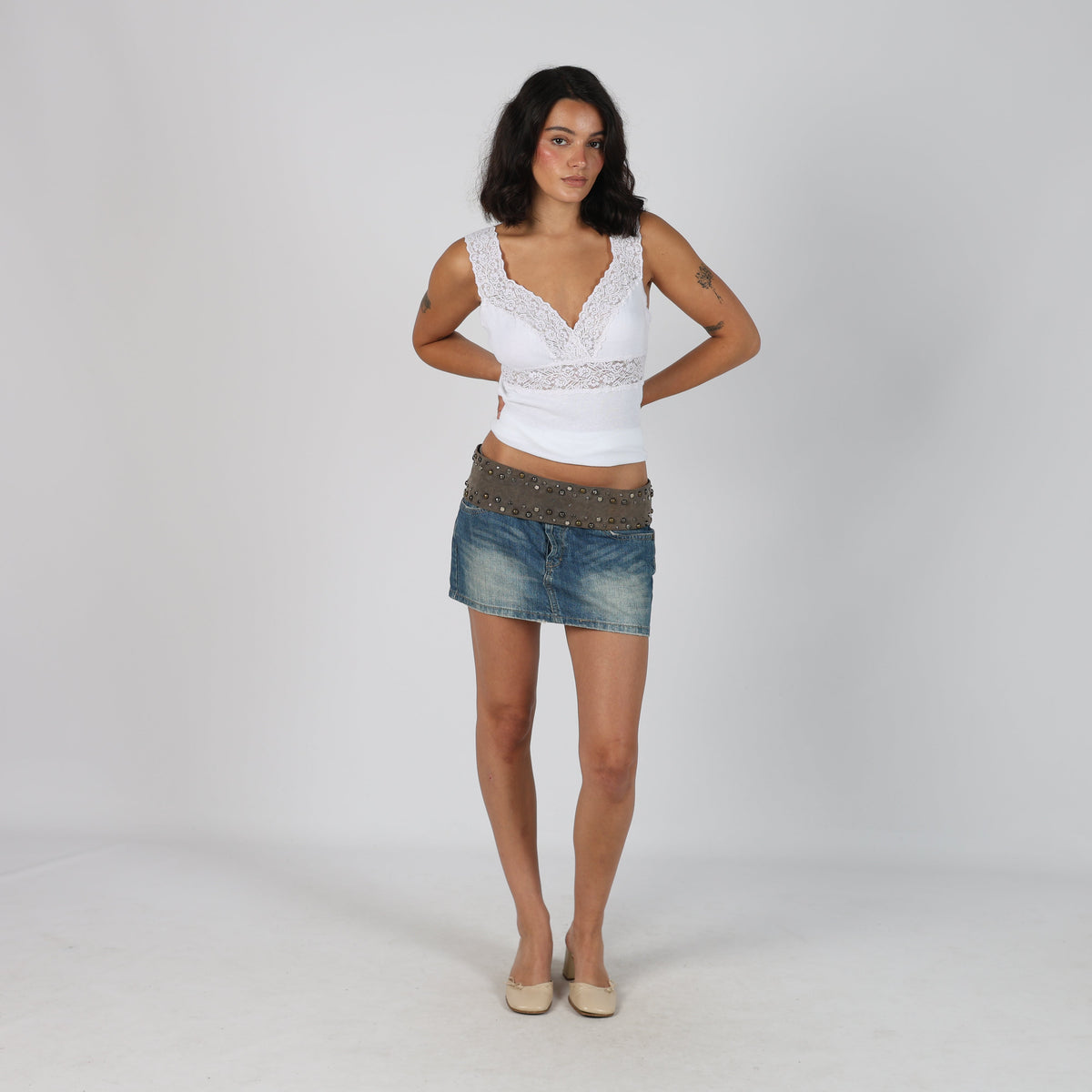 Blue Y2K Sicko19 Denim Mini Skirt (M)