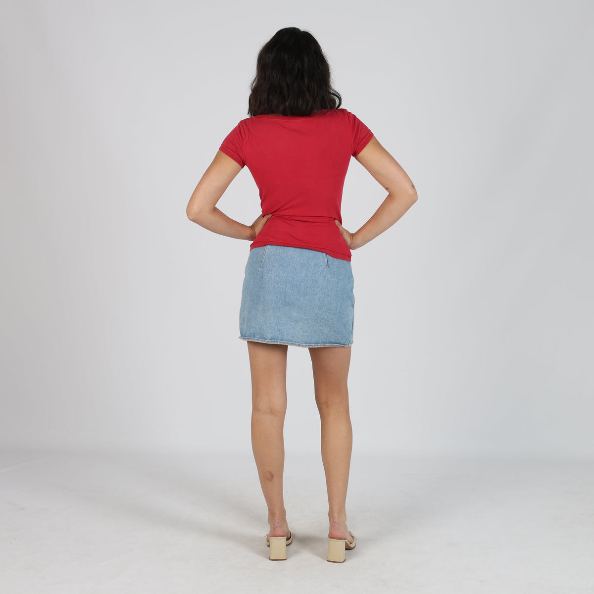 Blue Y2K Denim Mini Skirt (S)