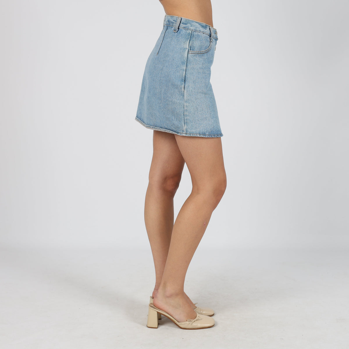 Blue Y2K Denim Mini Skirt (S)