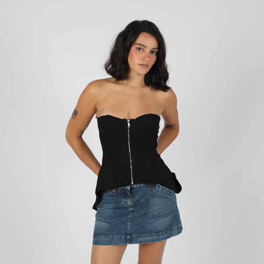 Black Y2K Lili Pink Cami (S)