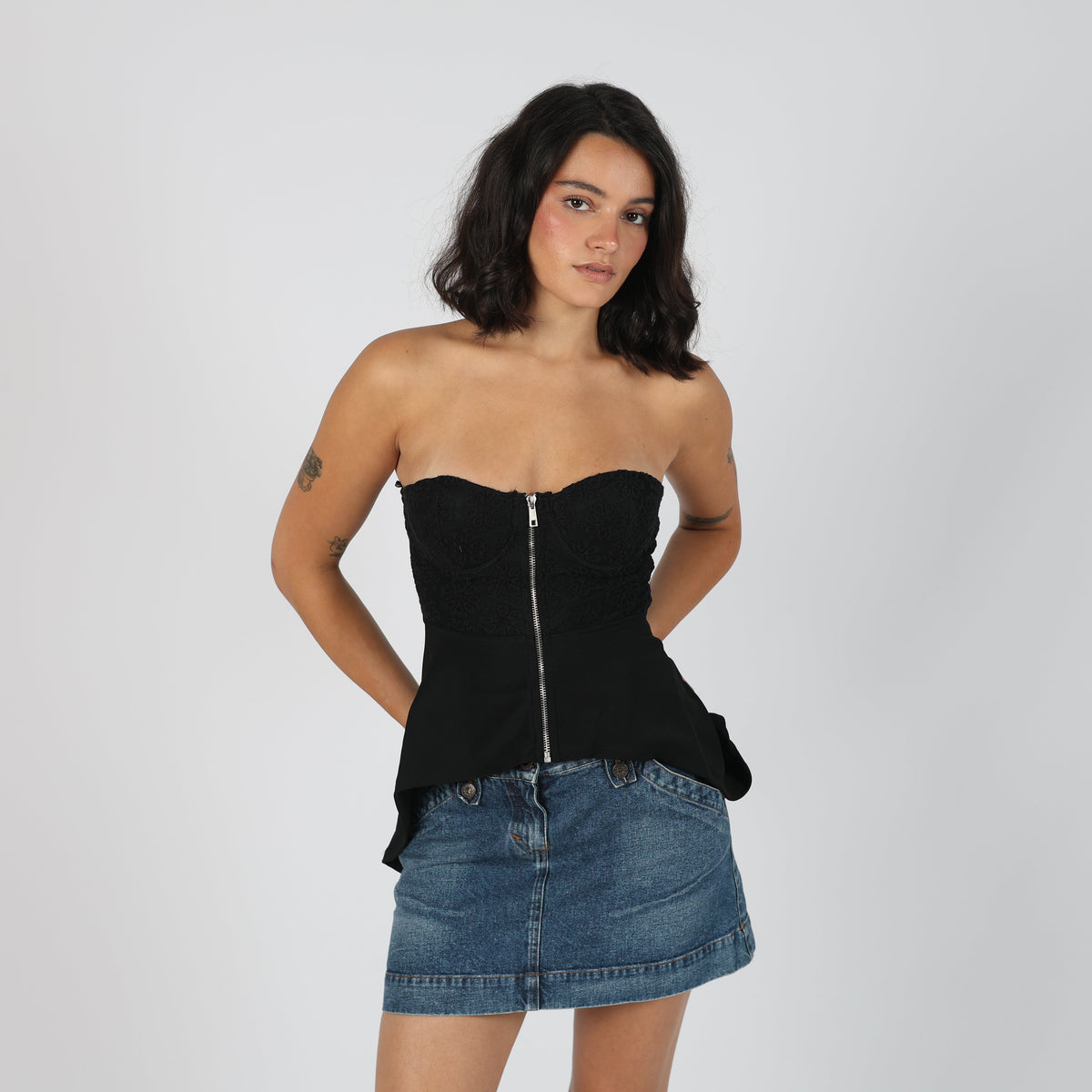 Black Y2K Lili Pink Cami (S)