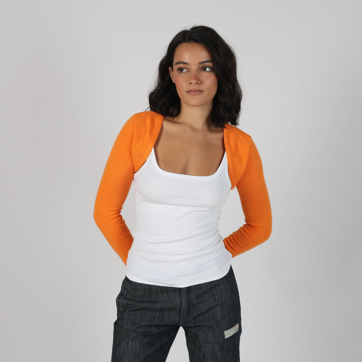 Orange Y2K Cardigan (S)
