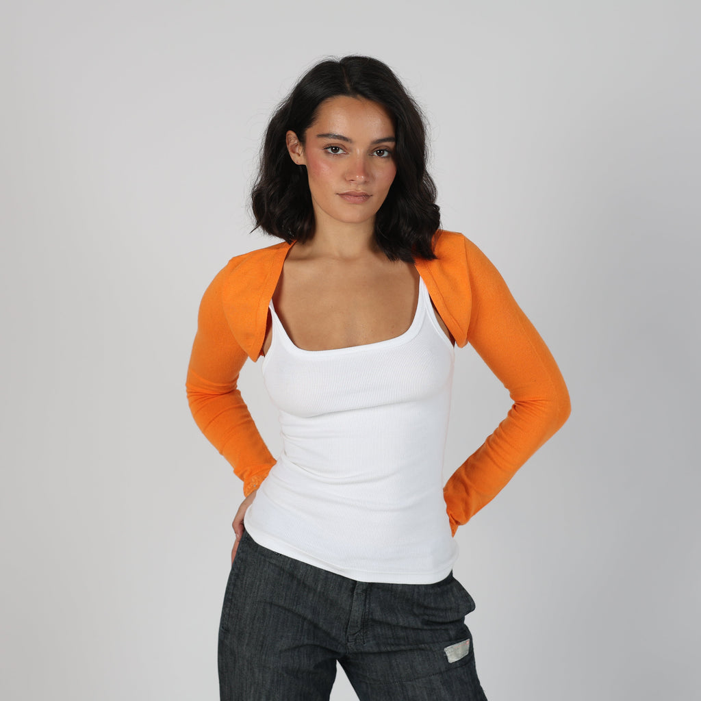 Orange Y2K Cardigan (S)