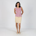 Beige Y2K La slasse Woven Midi Skirt (S)