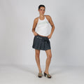 Navy Blue Y2K Denim Mini Skirt (S)