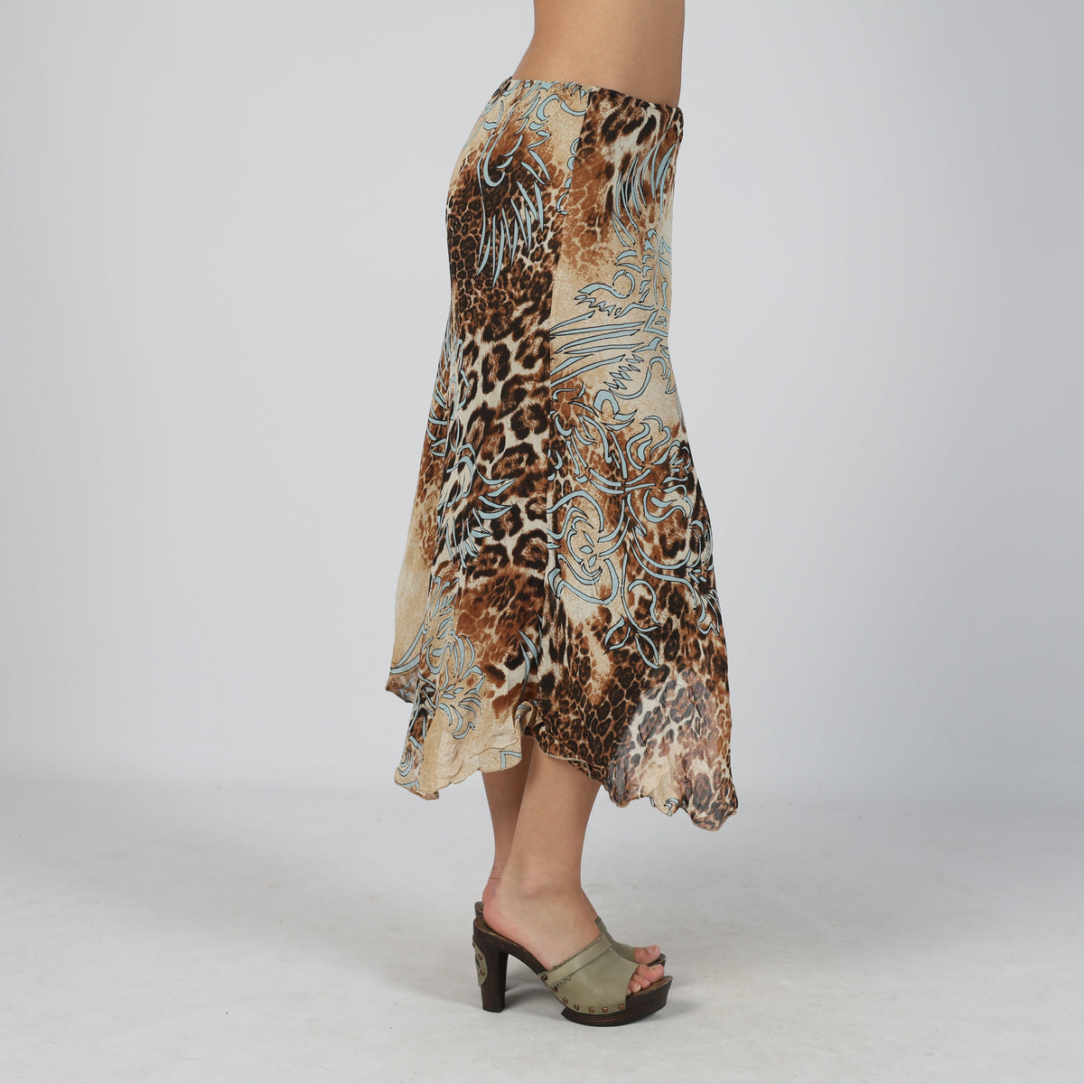 Brown Y2K Bettefa Mesh Midi Skirt (M)