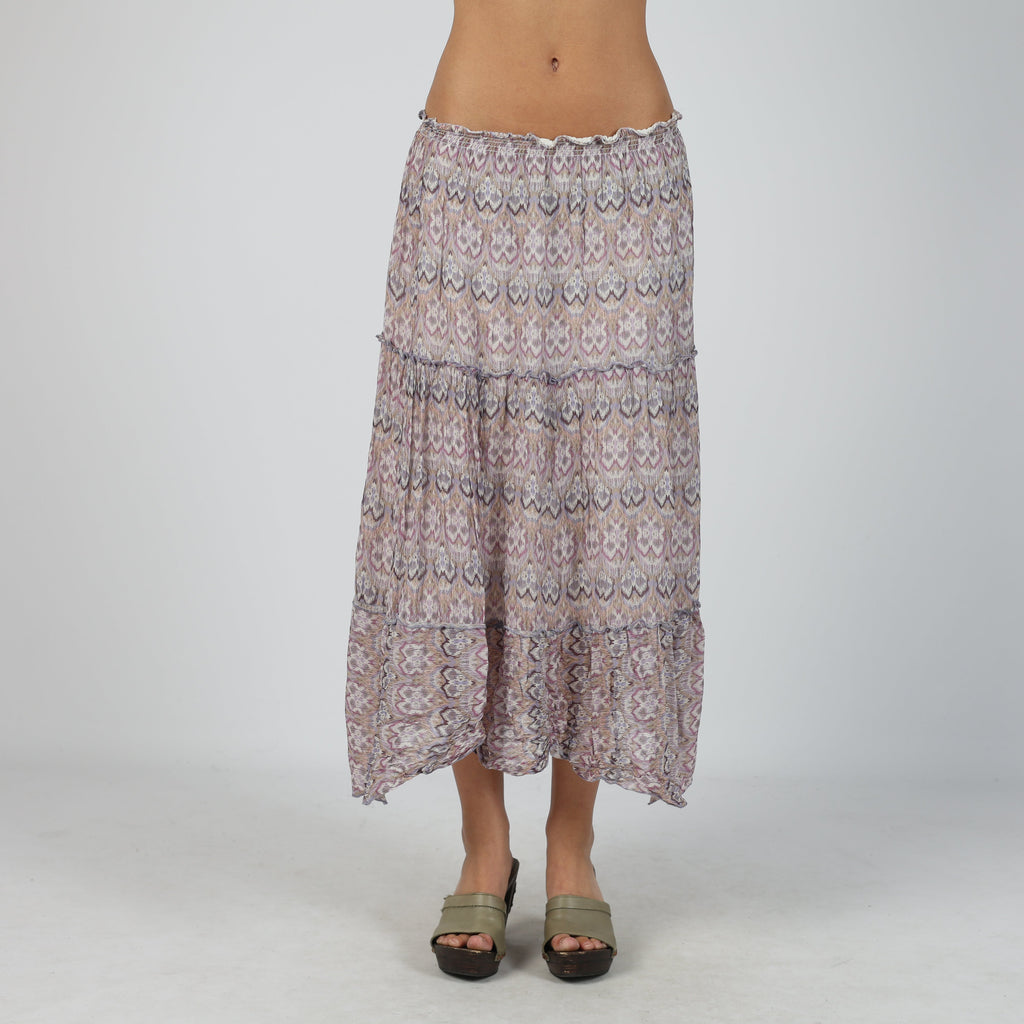 Lilac Purple Y2K Mesh Midi Skirt (S)