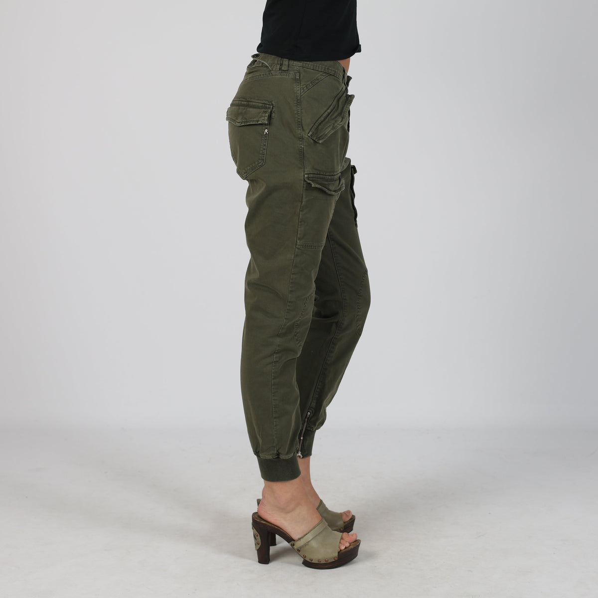 Khaki Green Y2K Replay Woven Trousers (S)