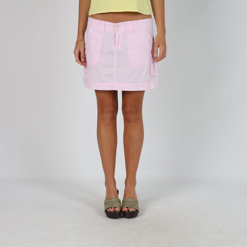 Baby Pink Y2K Pimkie Woven Mini Skirt (M)
