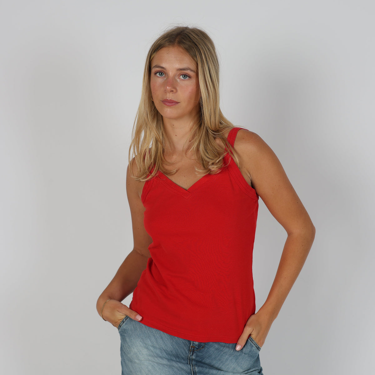 Red Y2K Blind Date Woven Vest (L)