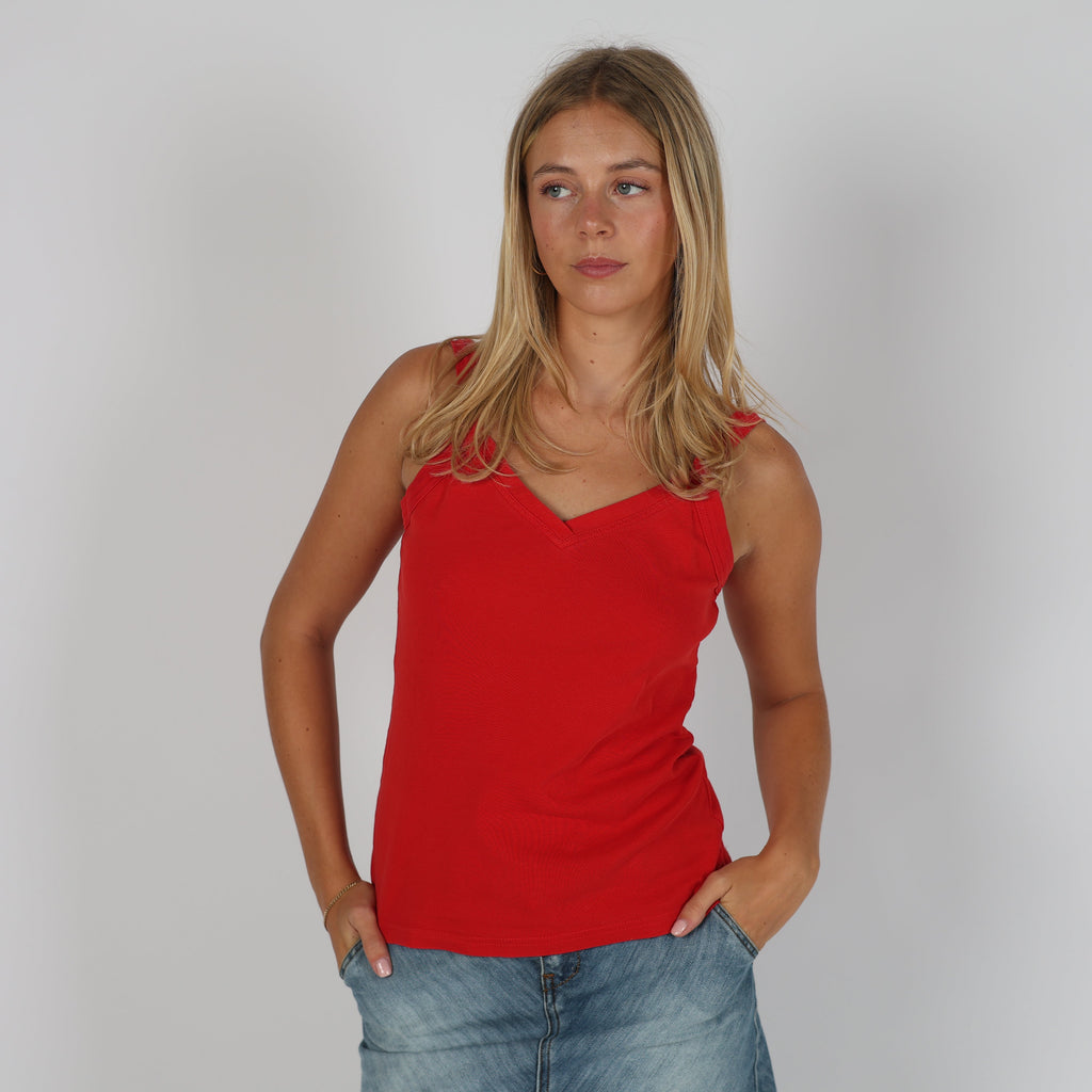 Red Y2K Blind Date Woven Vest (L)