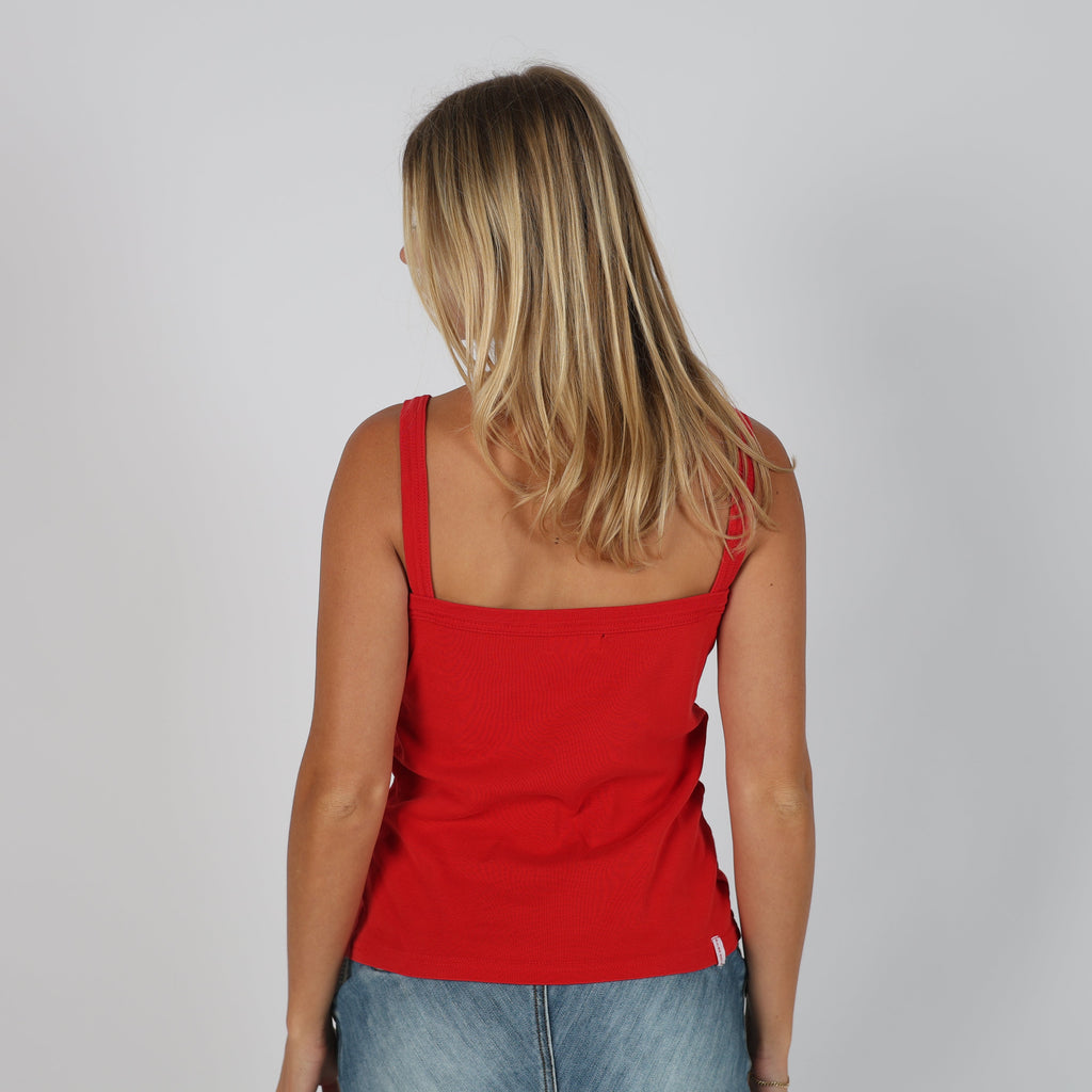 Red Y2K Blind Date Woven Vest (L)