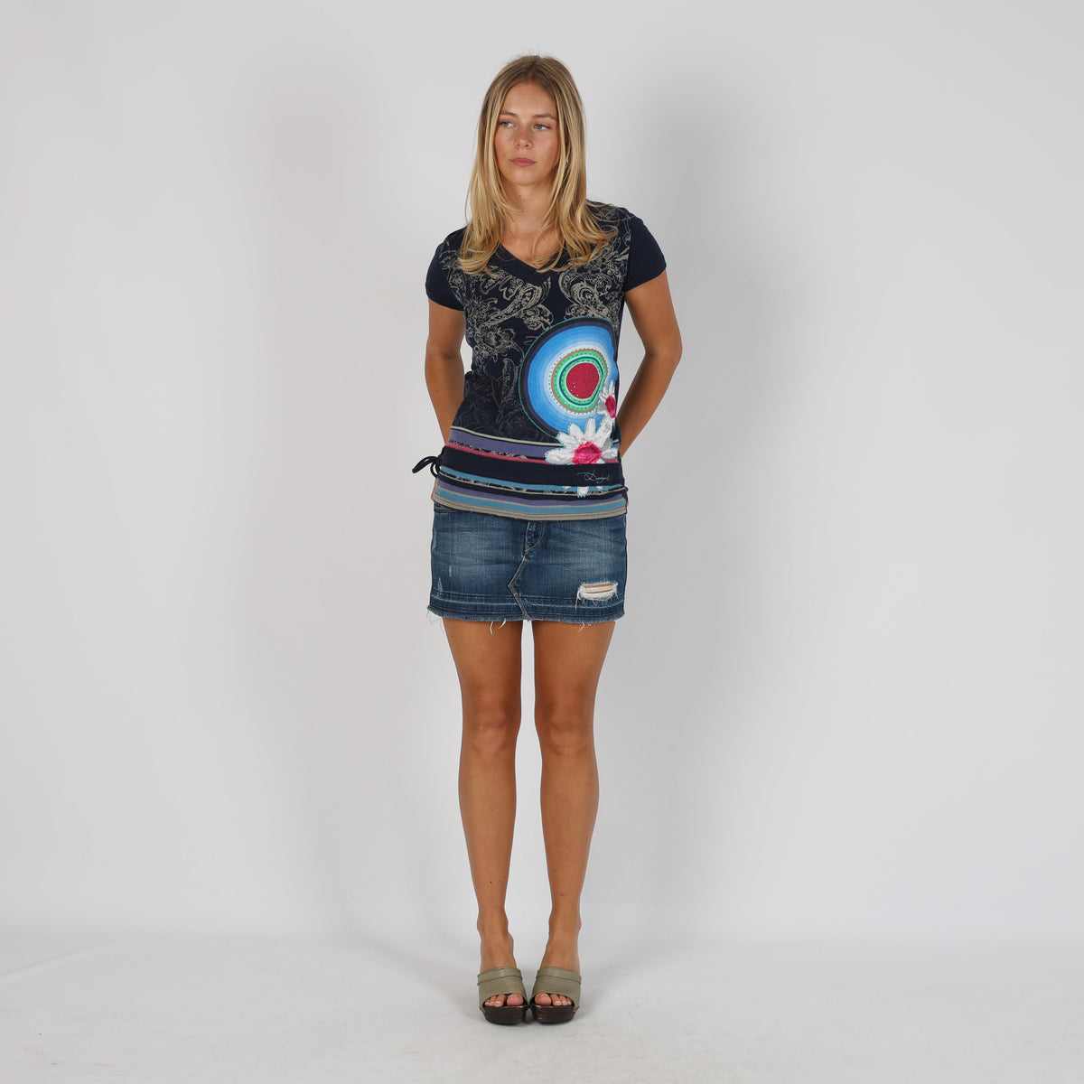 Blue Y2K &now Denim Mini Skirt (S)