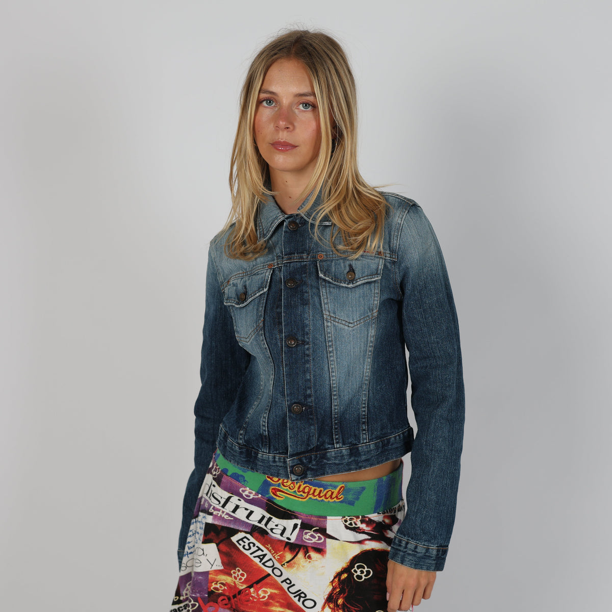 Blue Y2K PHARD Denim Jacket (S)