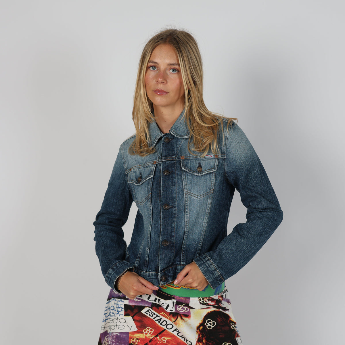 Blue Y2K PHARD Denim Jacket (S)
