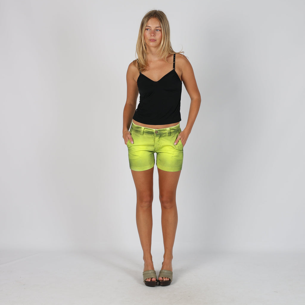 Light Green Y2K Purple Denim Shorts (S)