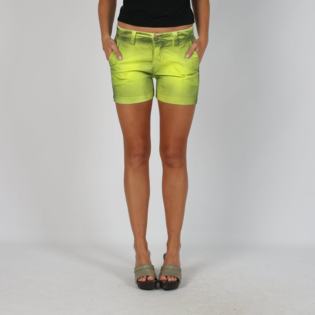 Light Green Y2K Purple Denim Shorts (S)