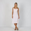 Baby Pink 90s Calvin Klein Woven Midi Dress (M)