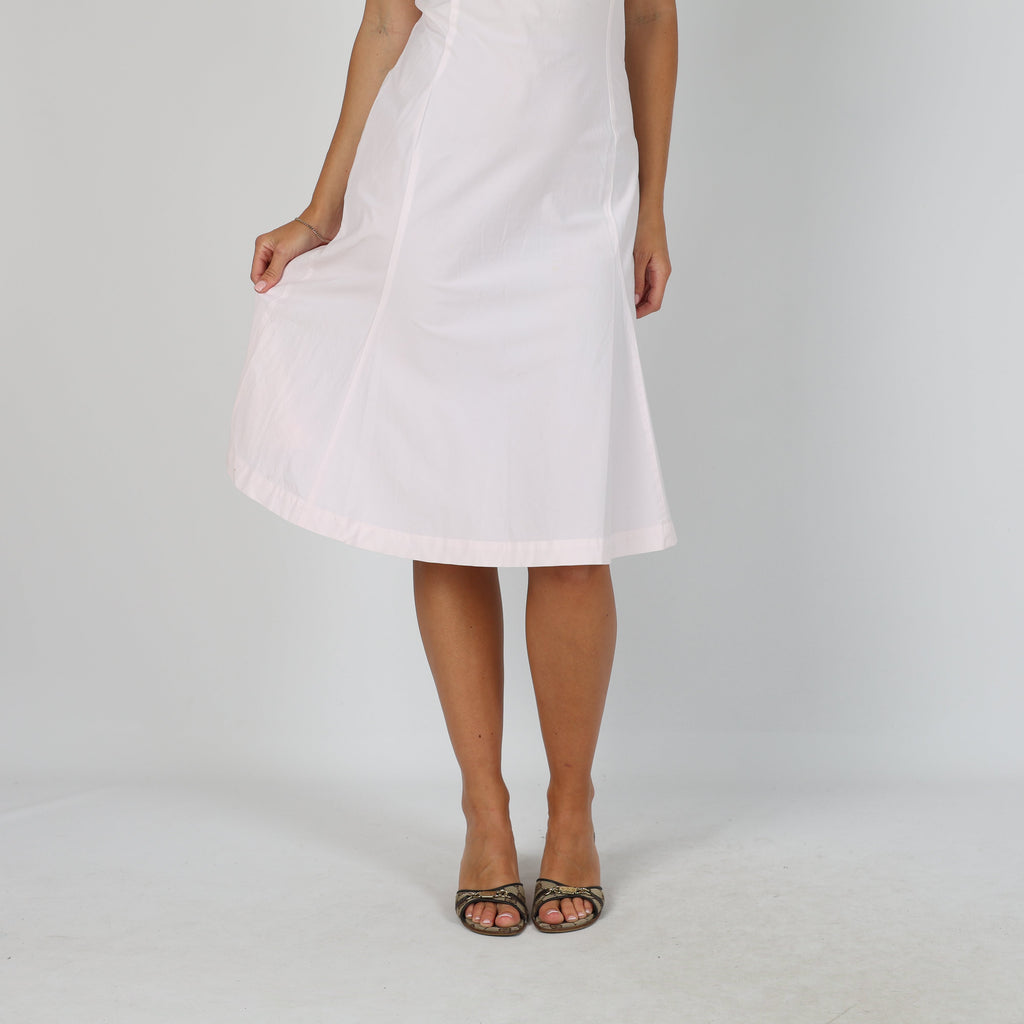 Baby Pink 90s Calvin Klein Woven Midi Dress (M)