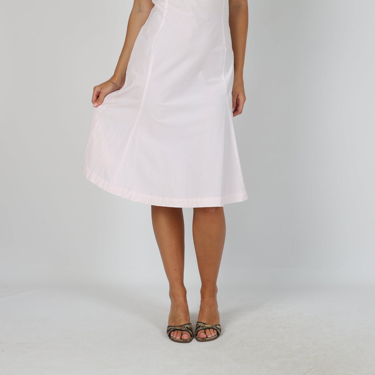 Baby Pink 90s Calvin Klein Woven Midi Dress (M)