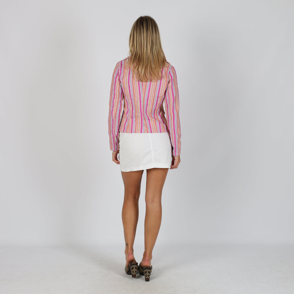 White Y2K SMOGH Denim Mini Skirt (S)