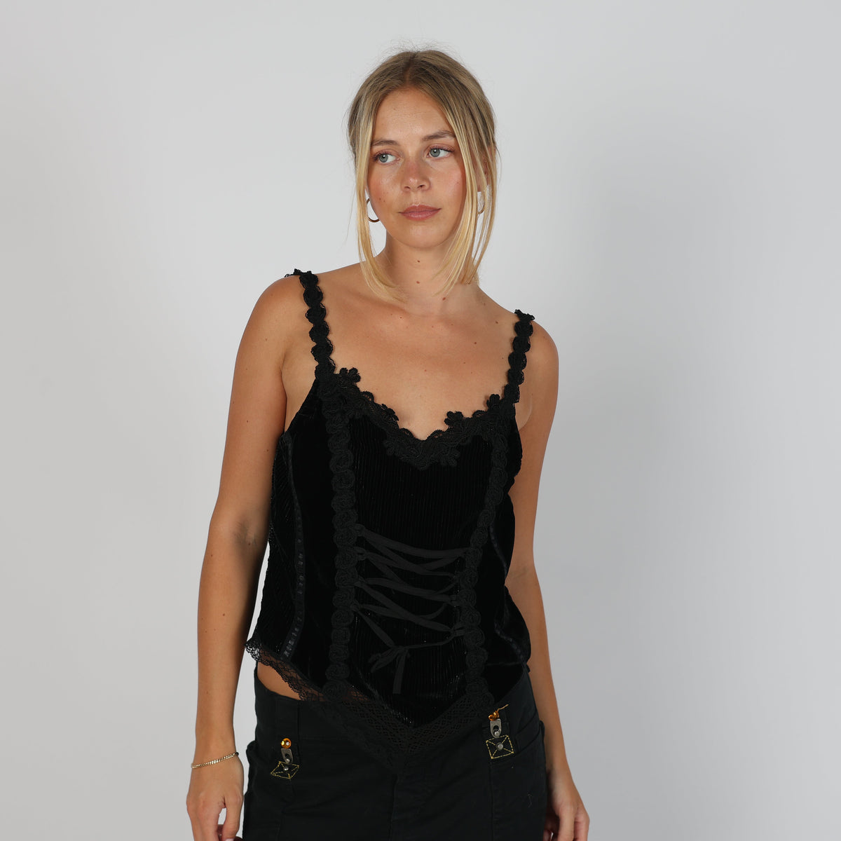 Black Y2K Mastro Moda Cami (S)