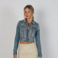 Blue Y2K EDO Denim Jacket (XS)