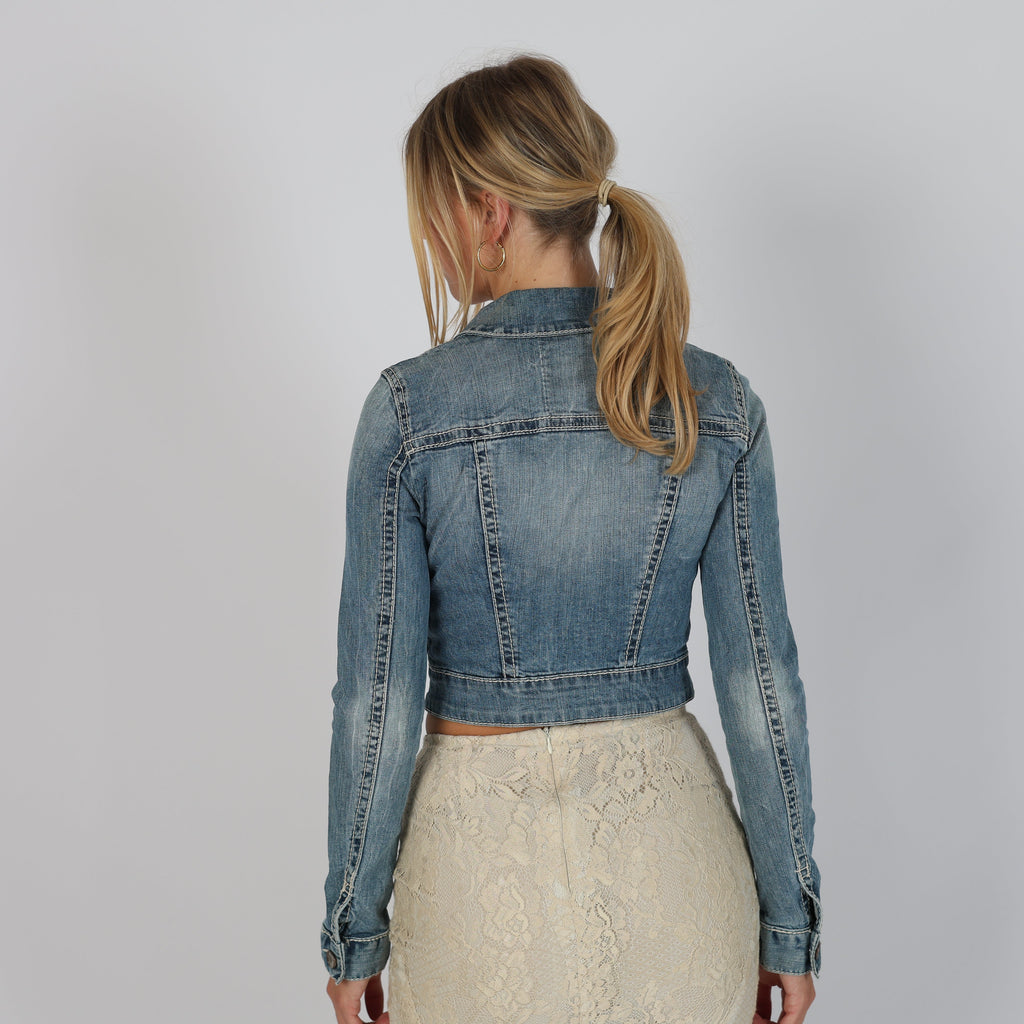 Blue Y2K EDO Denim Jacket (XS)
