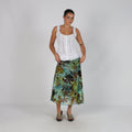 Light Blue Y2K Leonik Woven Maxi Skirt (S)