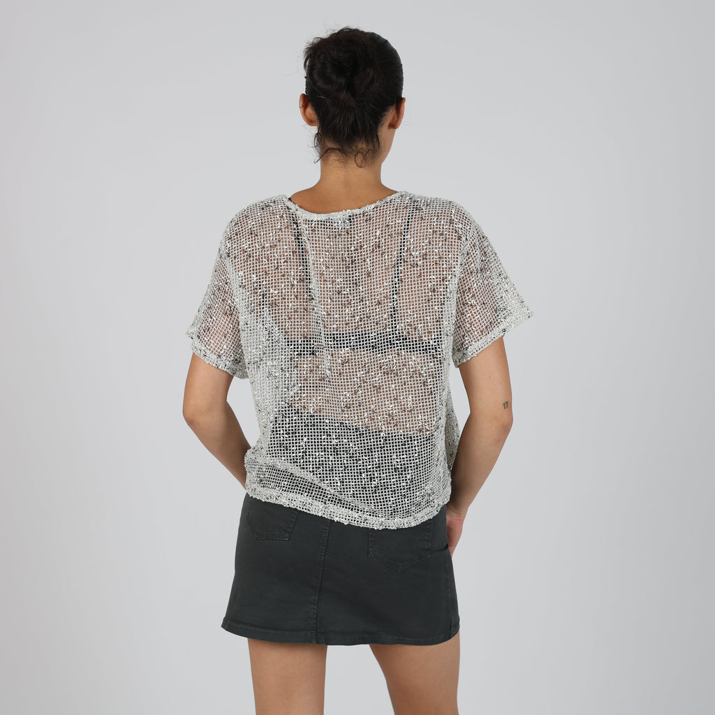 Light Grey Y2K Fashion 2000 Cardigan (M)