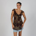 Brown Y2K Cami Semi Sheer (S)