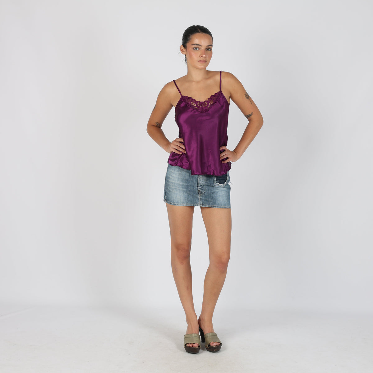 Blue Y2K Fornarina Denim Mini Skirt (S)