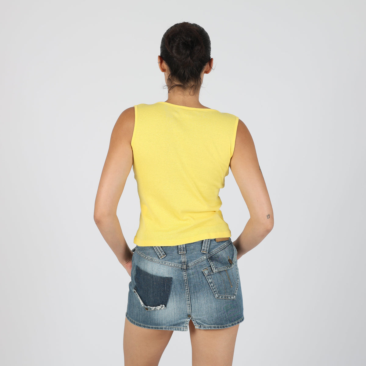 Yellow Y2K Beta Woven Top (S)