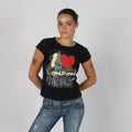 Black Y2K funkychic Baby Tee I Heart London (S)