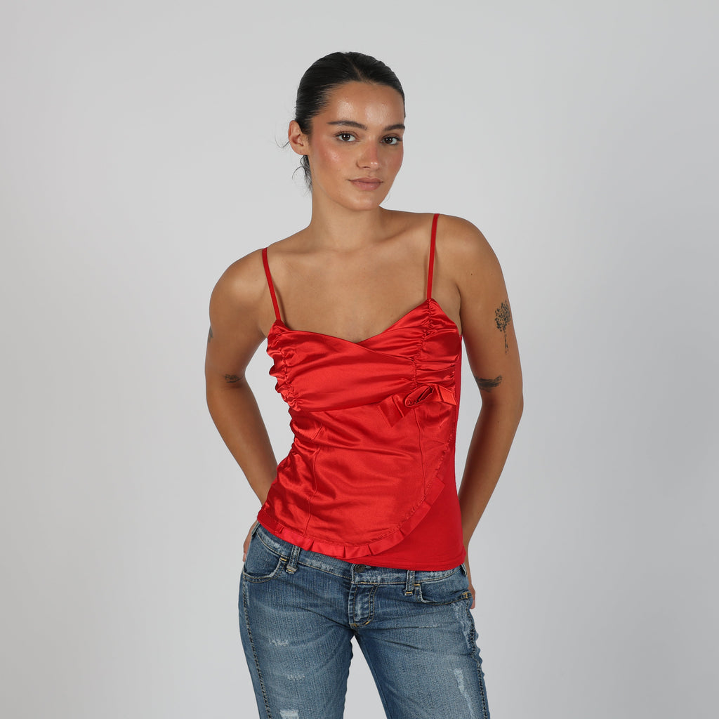 Red Y2K Made in Italy Cami (XS)