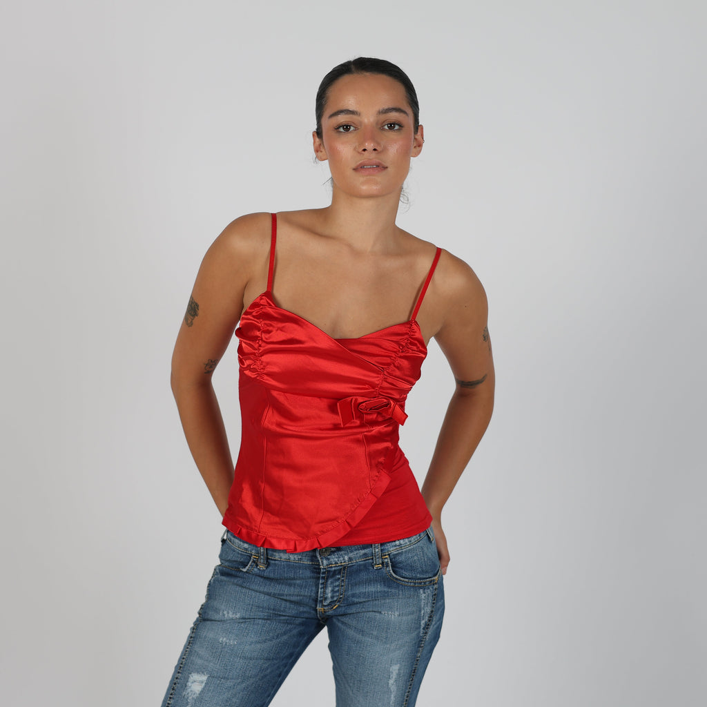Red Y2K Made in Italy Cami (XS)