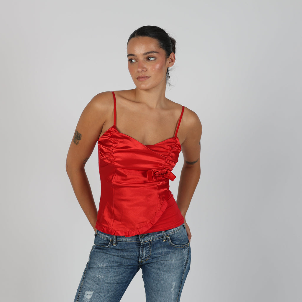 Red Y2K Made in Italy Cami (XS)