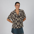 Brown Y2K Elekta Blouse (L)