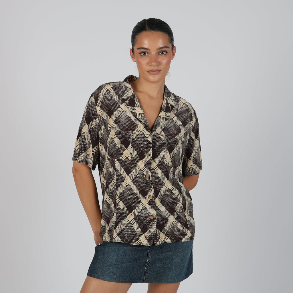 Brown Y2K Elekta Blouse (L)