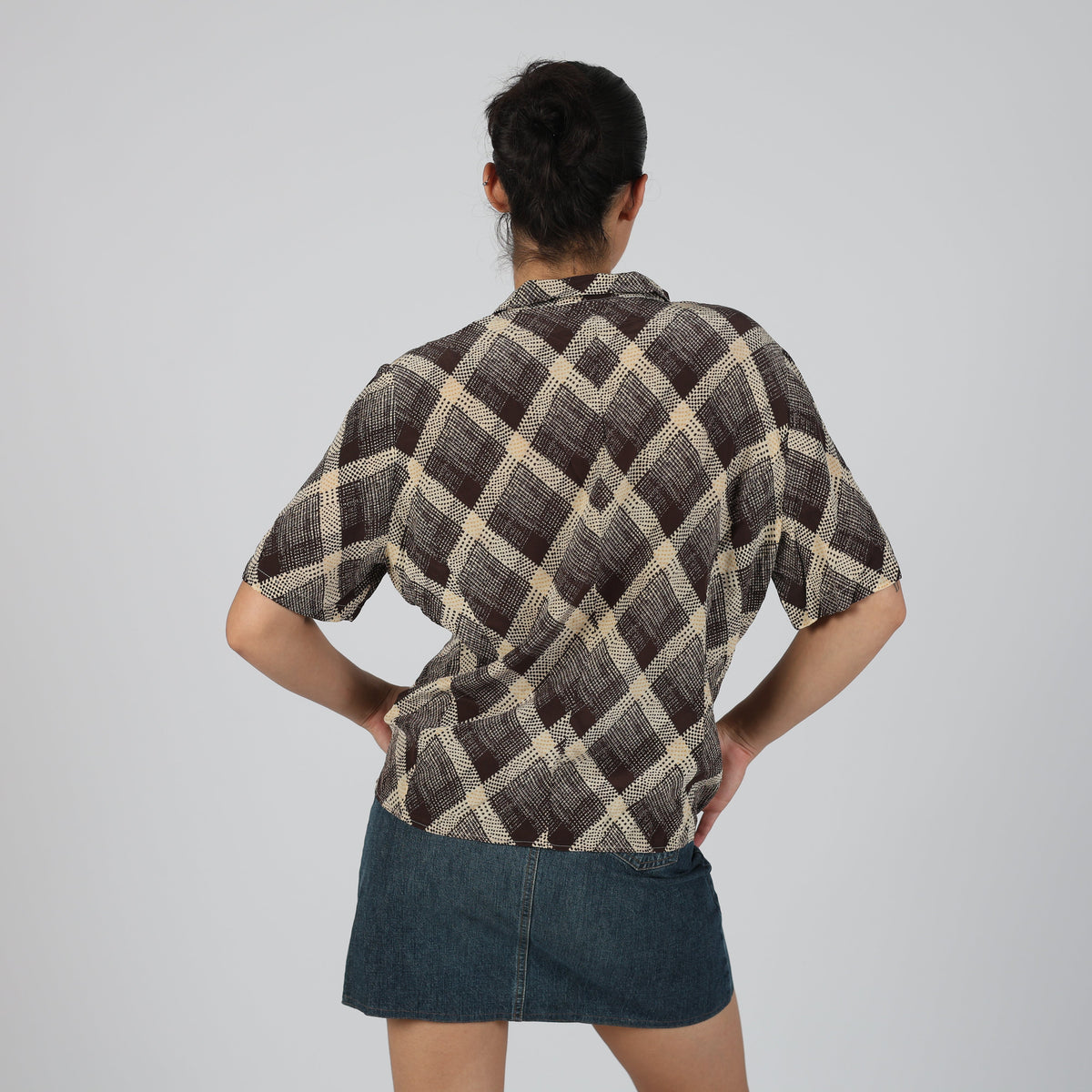 Brown Y2K Elekta Blouse (L)